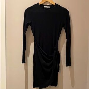 The Reformation black mini dress